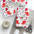 PT29102532 Holiday Gift Wrap with Christmas Design Hawks Hero Symbol