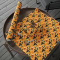 PT29102540 Holiday Gift Wrap with Christmas Design Black Bull