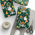 PT29102506 Holiday Gift Wrap with Christmas Design Straw Hat