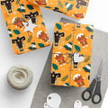 PT29102540 Holiday Gift Wrap with Christmas Design Black Bull