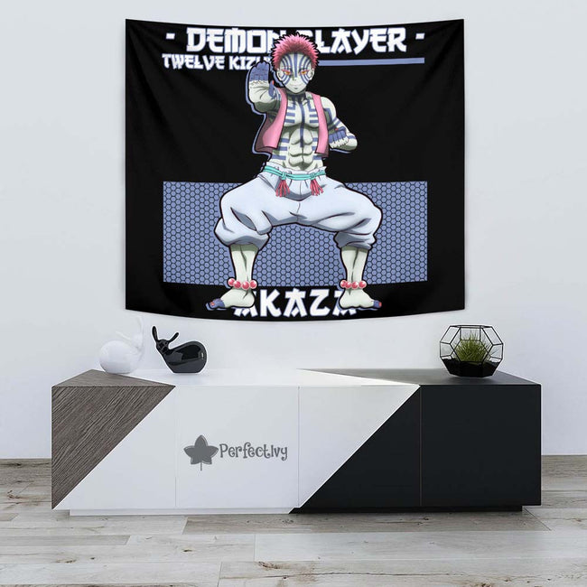 Akaza Tapestry Custom Demon Slayer Anime Home Decor 3 - PerfectIvy