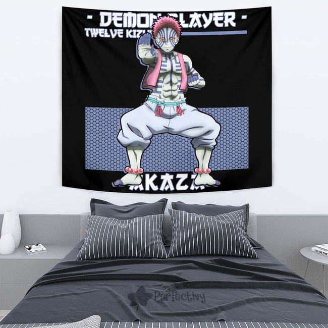 Akaza Tapestry Custom Demon Slayer Anime Home Decor 4 - PerfectIvy