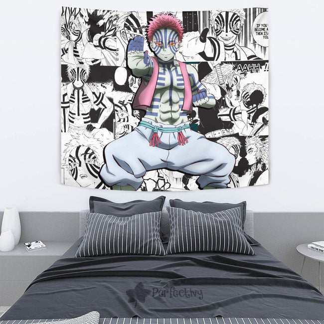 Akaza Tapestry Custom Demon Slayer Anime Manga Room Decor 4 - PerfectIvy