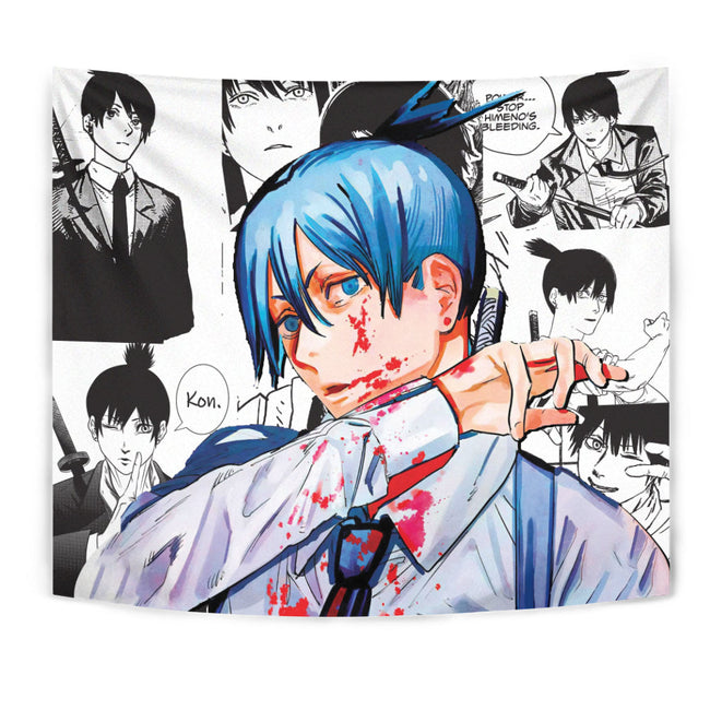Aki Hayakawa Tapestry Custom Chainsaw Man Anime Manga Room Decor 1 - PerfectIvy