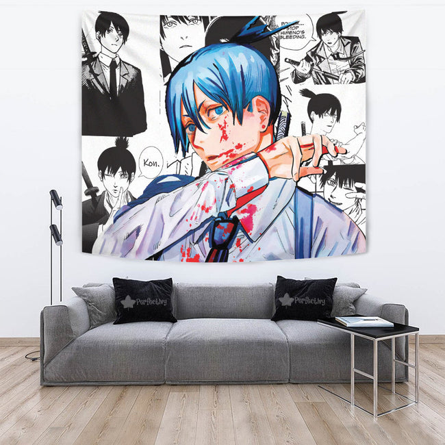 Aki Hayakawa Tapestry Custom Chainsaw Man Anime Manga Room Decor 2 - PerfectIvy