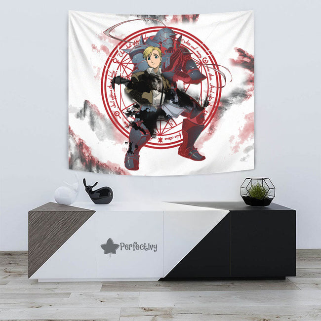 Alphonse Elric Tapestry Custom Fullmetal Alchemist Anime Home Wall Decor For Bedroom Living Room 3 - PerfectIvy