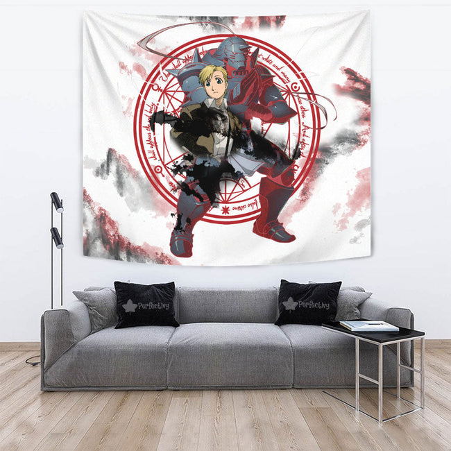 Alphonse Elric Tapestry Custom Fullmetal Alchemist Anime Home Wall Decor For Bedroom Living Room 4 - PerfectIvy
