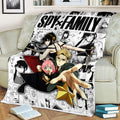 Anya - Yor - Loid Fleece Blanket Custom Manga Style Gifts For Fans 3 - PerfectIvy