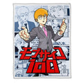Arataka Reigen Blanket Fleece Custom Mob Psycho 100 Anime Bedding Room 4 - PerfectIvy