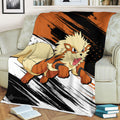 Arcanine Blanket Fleece Custom Pokemon Anime Bedding 2 - PerfectIvy