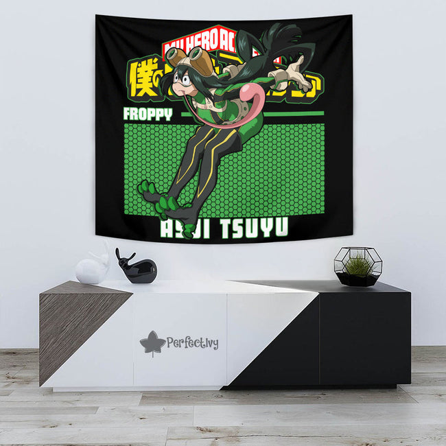 Asui Tsuyu Tapestry Custom My Hero Academia Anime Home Decor 3 - PerfectIvy