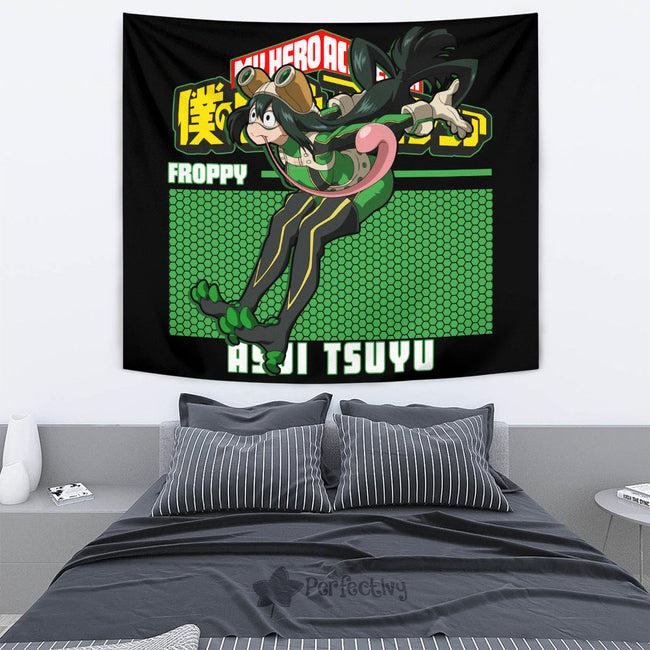 Asui Tsuyu Tapestry Custom My Hero Academia Anime Home Decor 4 - PerfectIvy