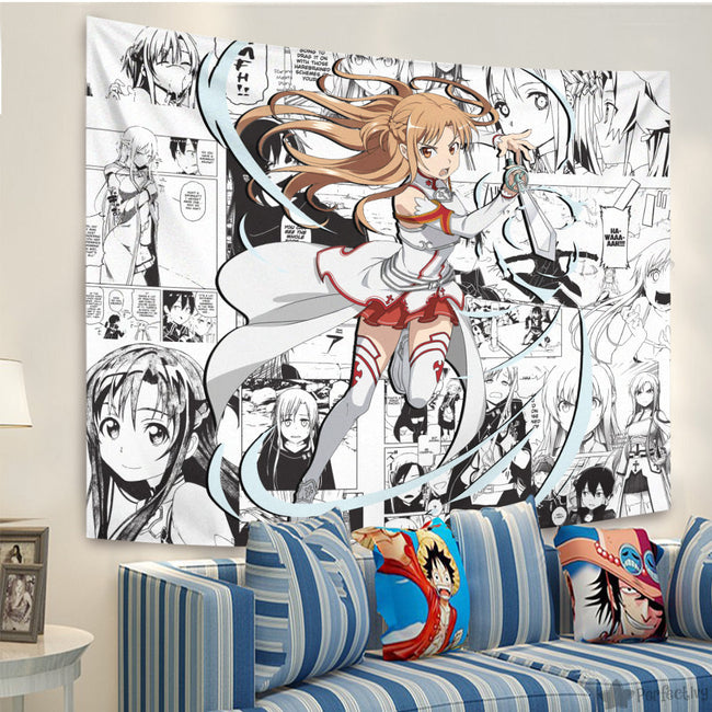 Asuna Yuuki Tapestry Custom Sword Art Online Manga Anime Room Decor 2 - PerfectIvy