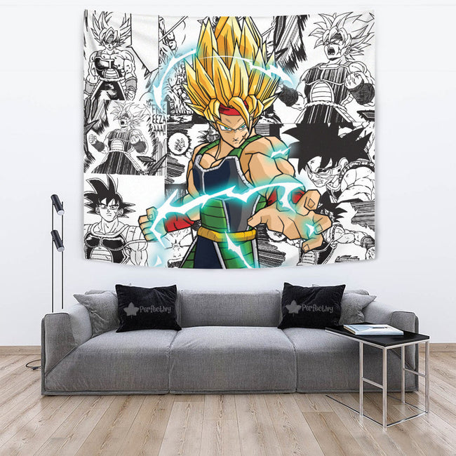 Bardock SSJ Tapestry Custom Dragon Ball Anime Manga Room Decor 2 - PerfectIvy
