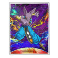 Beerus Fleece Blanket Custom Dragon Ball Anime Galaxy Style 1 - PerfectIvy