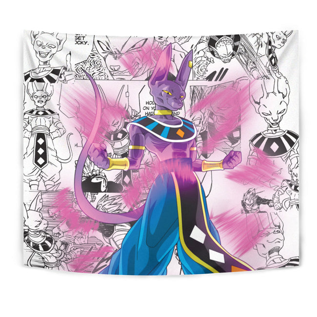 Beerus Tapestry Custom Dragon Ball Anime Manga Room Decor 1 - PerfectIvy