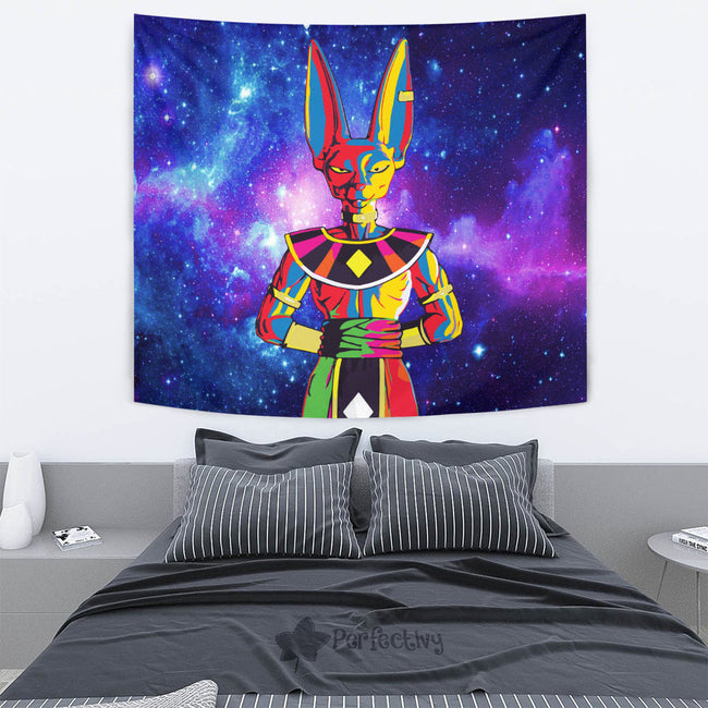 Beerus Tapestry Custom Dragon Ball Anime Room Decor 2 - PerfectIvy
