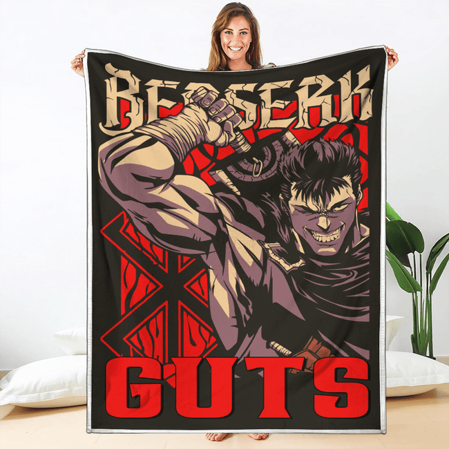 Berserk Guts Blanket Fleece Custom Berserk Anime Bedding 1 - PerfectIvy