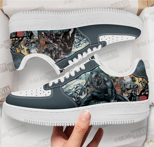 Black Panther Sneakers Custom Superhero Comic Shoes 1 - PerfectIvy