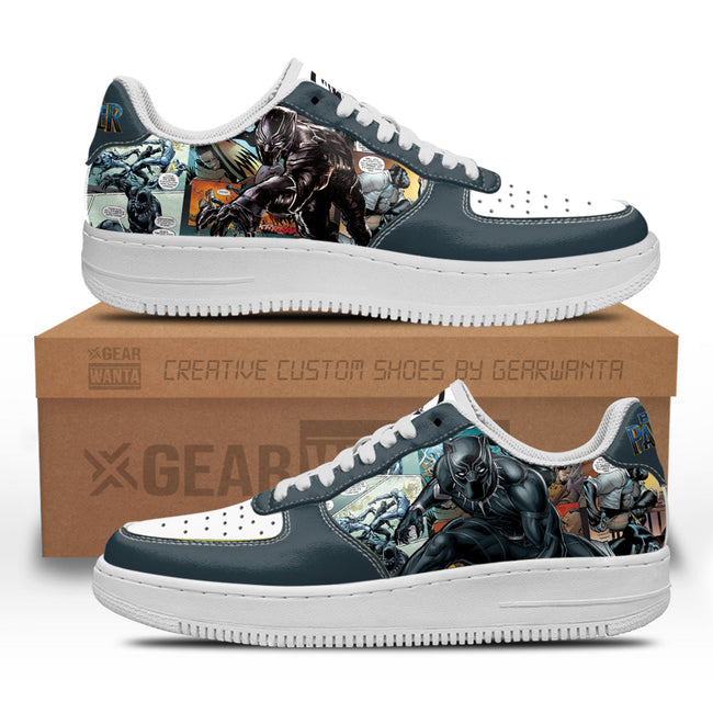 Black Panther Sneakers Custom Superhero Comic Shoes 2 - PerfectIvy