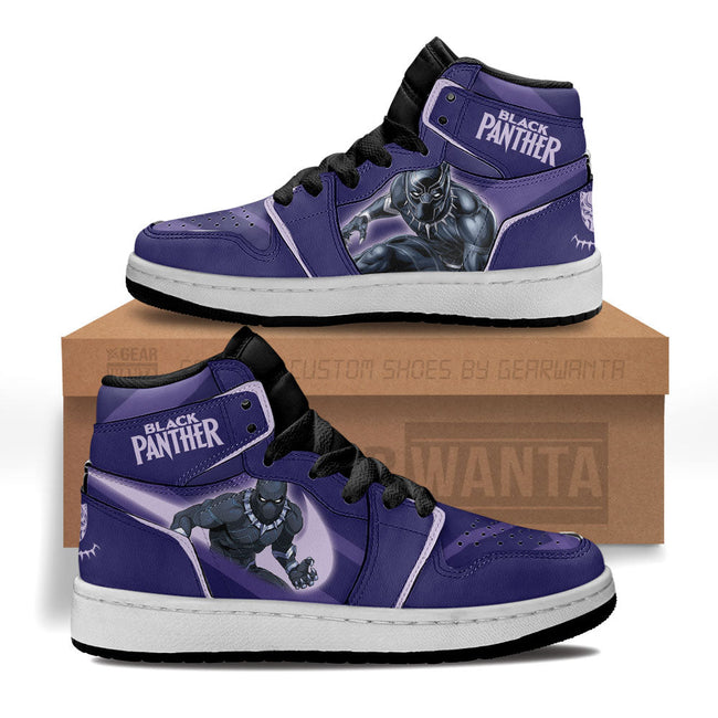 Black Panther Kids JD Sneakers Custom Shoes For Kids 4 - PerfectIvy