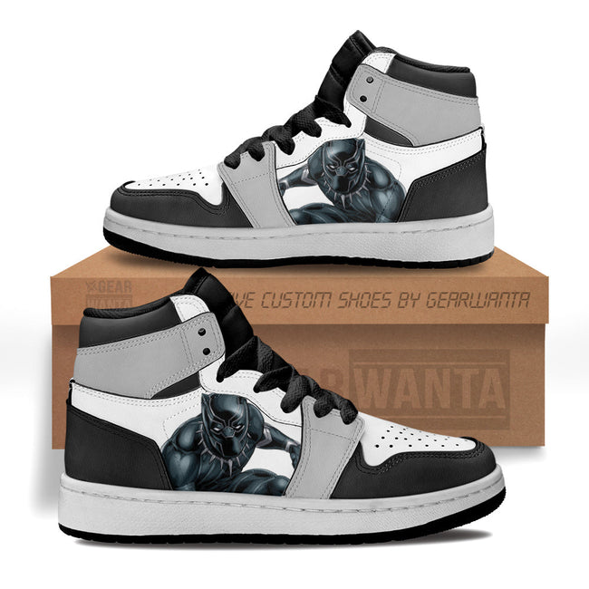 Black Panther Superhero Kid Sneakers Custom For Kids 2 - PerfectIvy