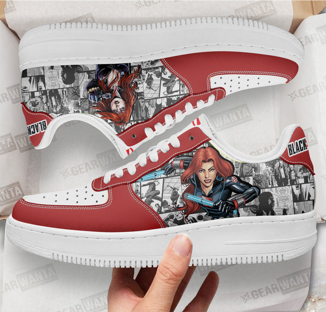 Black Widow Sneakers Custom Comic Shoes 1 - PerfectIvy