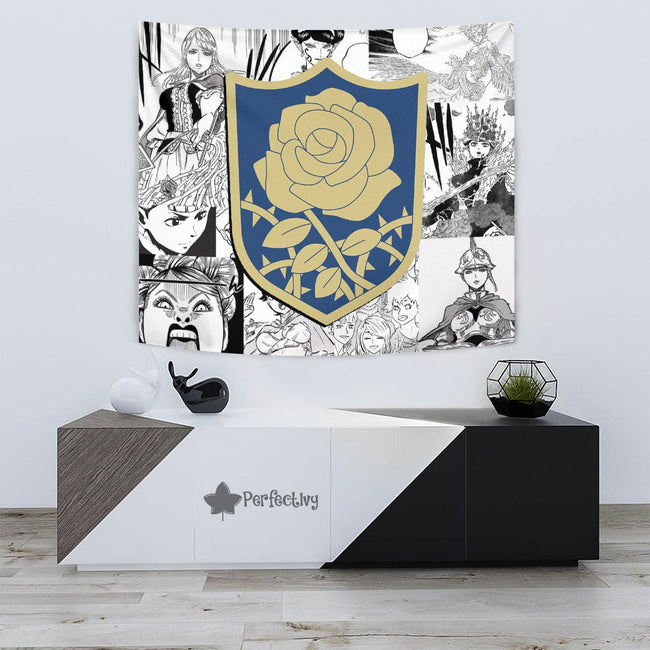 Blue Rose Tapestry Custom Black Clover Anime Manga Room Wall Decor 3 - PerfectIvy