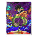 Broly Fleece Blanket Custom Dragon Ball Anime Galaxy Style 1 - PerfectIvy
