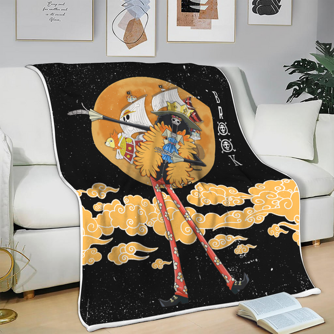 Brook Blanket Moon Style Custom One Piece Anime Bedding 3 - PerfectIvy