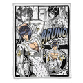Bruno Bucciarati Blanket Fleece Custom JJBA Anime Bedding 1 - PerfectIvy