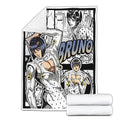 Bruno Bucciarati Blanket Fleece Custom JJBA Anime Bedding 4 - PerfectIvy