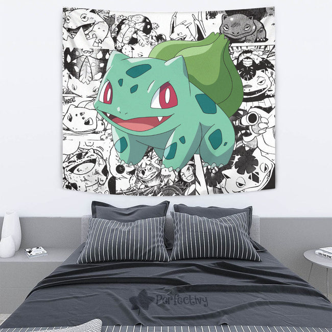 Bulbasaur Tapestry Custom Pokemon Manga Anime Room Decor 2 - PerfectIvy