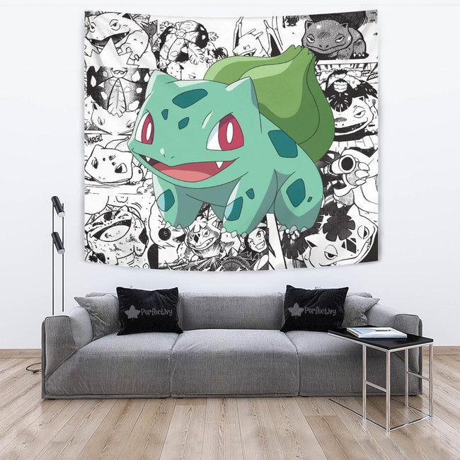 Bulbasaur Tapestry Custom Pokemon Manga Anime Room Decor 3 - PerfectIvy