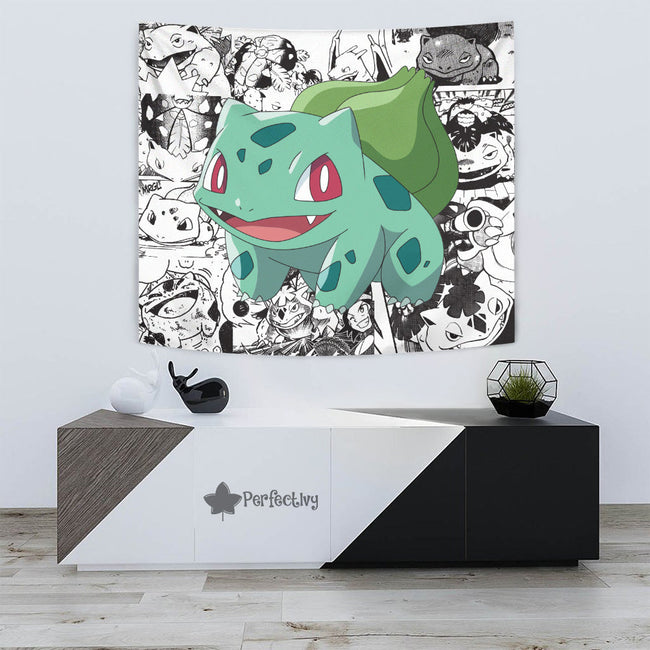 Bulbasaur Tapestry Custom Pokemon Manga Anime Room Decor 4 - PerfectIvy