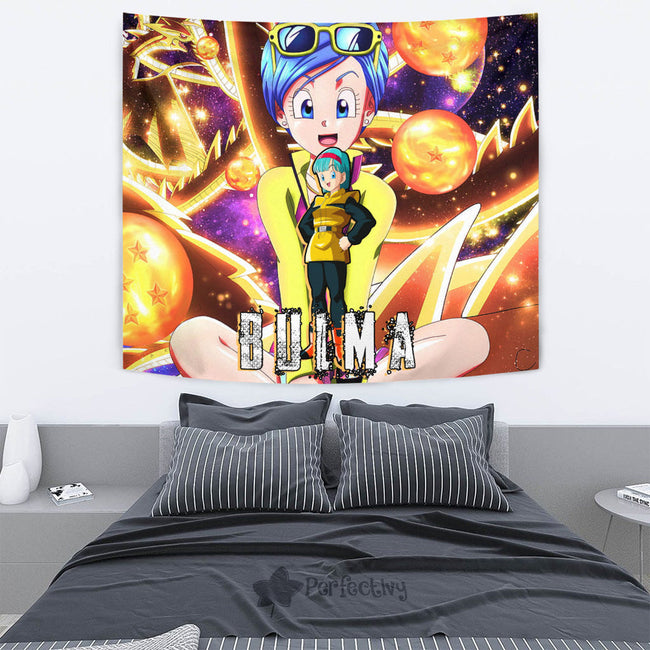 Bulma Tapestry Custom Dragon Ball Anime Home Decor 4 - PerfectIvy