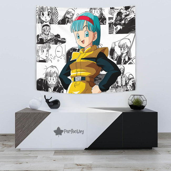 Bulma Tapestry Custom Dragon Ball Anime Manga Room Decor 3 - PerfectIvy