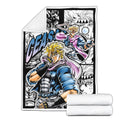 Caesar Zeppeli Blanket Fleece Custom JJBA Anime Bedding 4 - PerfectIvy