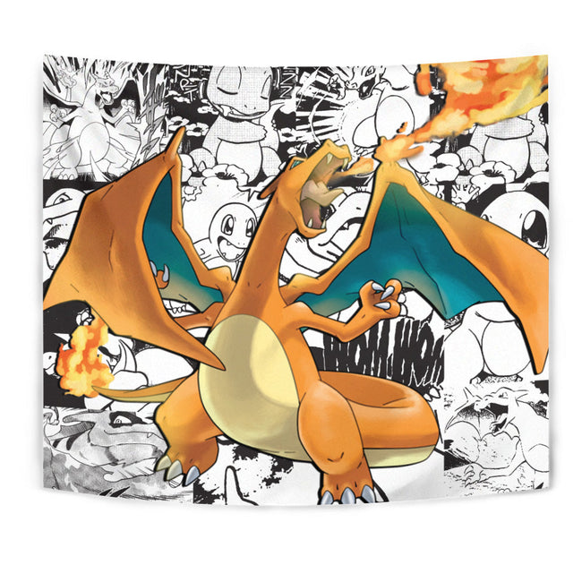 Charizard Tapestry Custom Pokemon Manga Anime Room Decor 1 - PerfectIvy