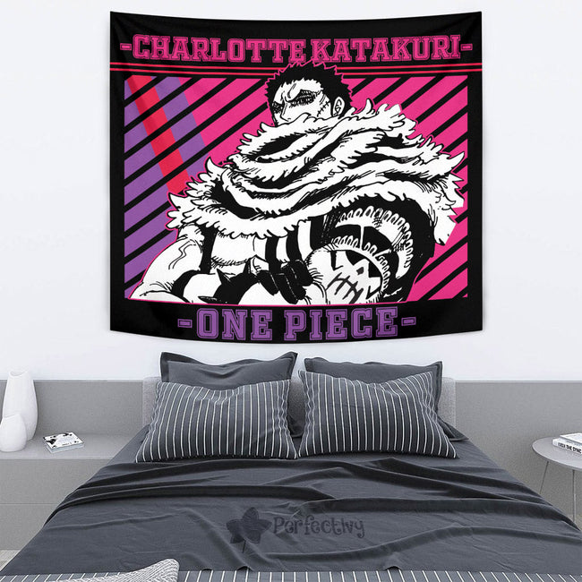 Charlotte Katakuri Tapestry Custom One Piece Anime Bedroom Living Room Home Decoration 2 - PerfectIvy