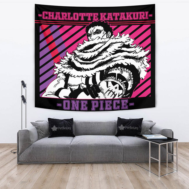 Charlotte Katakuri Tapestry Custom One Piece Anime Bedroom Living Room Home Decoration 4 - PerfectIvy