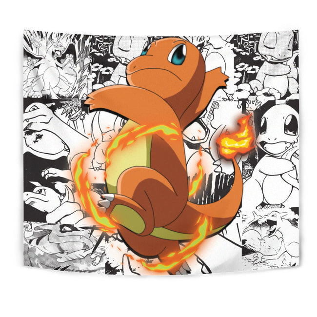 Charmander Tapestry Custom Pokemon Manga Anime Room Decor 1 - PerfectIvy
