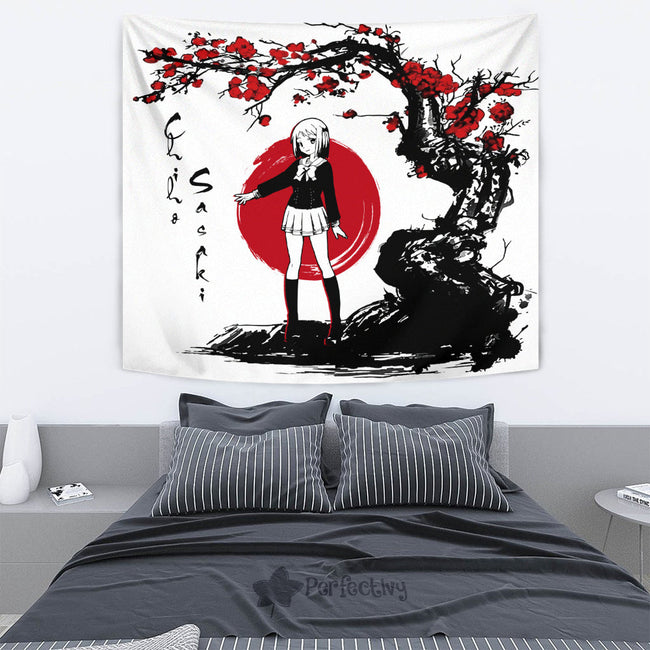 Chiho Sasaki Tapestry Custom Japan Style The Devil is a Part-Timer! Anime Home Wall Decor For Bedroom Living Room 2 - PerfectIvy