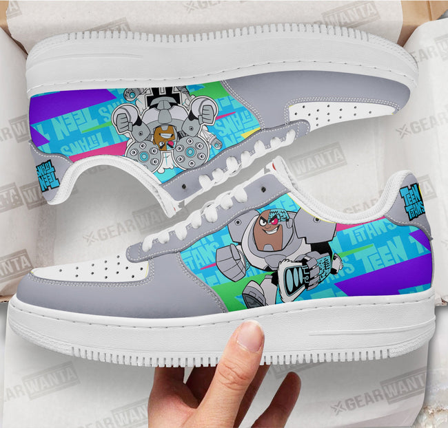 Cycborg Sneakers Custom Teen Titan Go Cartoon Shoes 1 - PerfectIvy