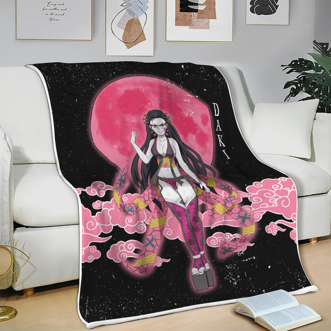 Daki Blanket Custom Moon Style Demon Slayer Anime Bedding 3 - PerfectIvy
