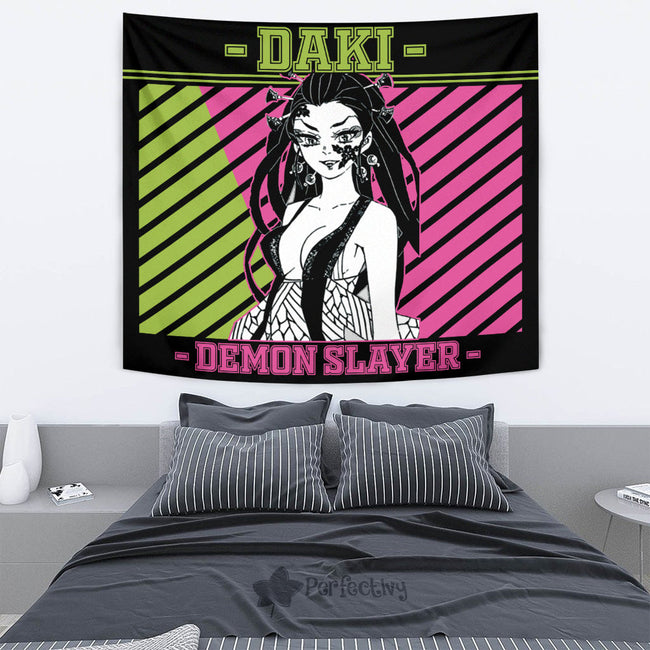 Daki Tapestry Custom Demon Slayer Anime Home Wall Decor For Bedroom Living Room 2 - PerfectIvy