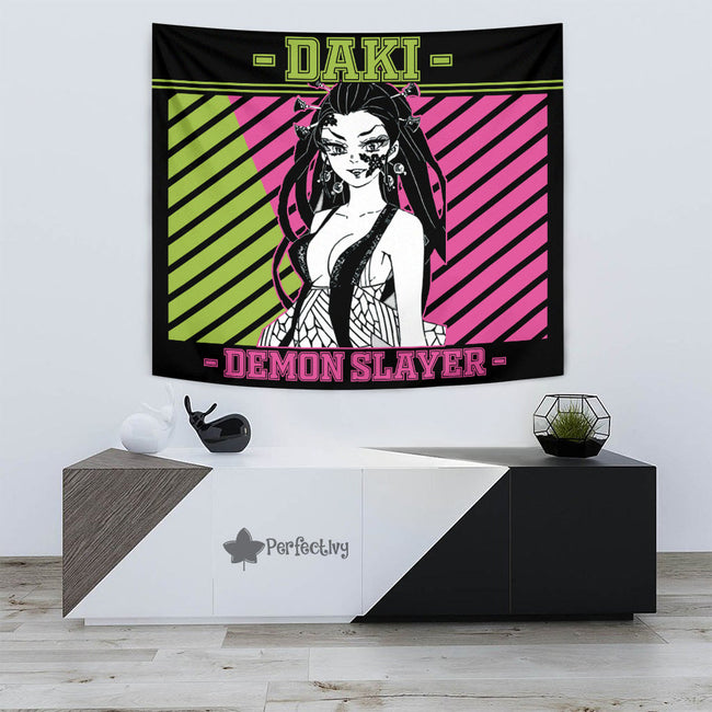 Daki Tapestry Custom Demon Slayer Anime Home Wall Decor For Bedroom Living Room 3 - PerfectIvy