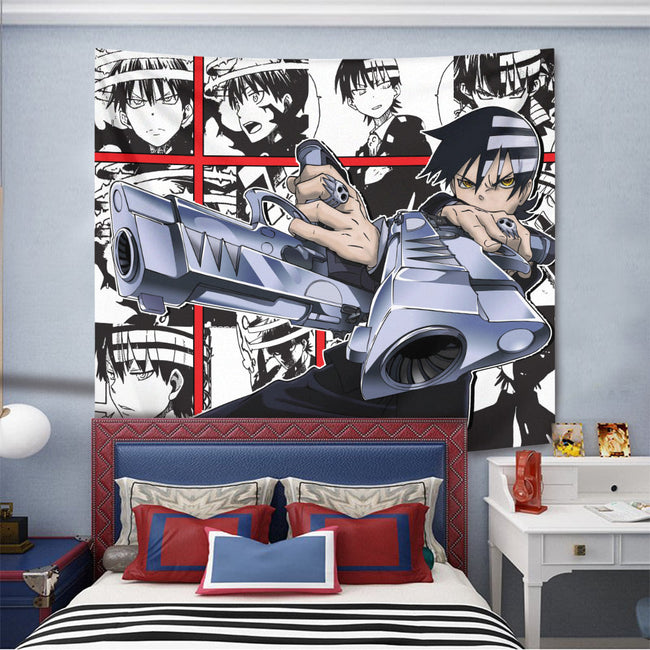 Death the Kid Tapestry Custom Soul Eater Manga Anime Room Decor 1 - PerfectIvy