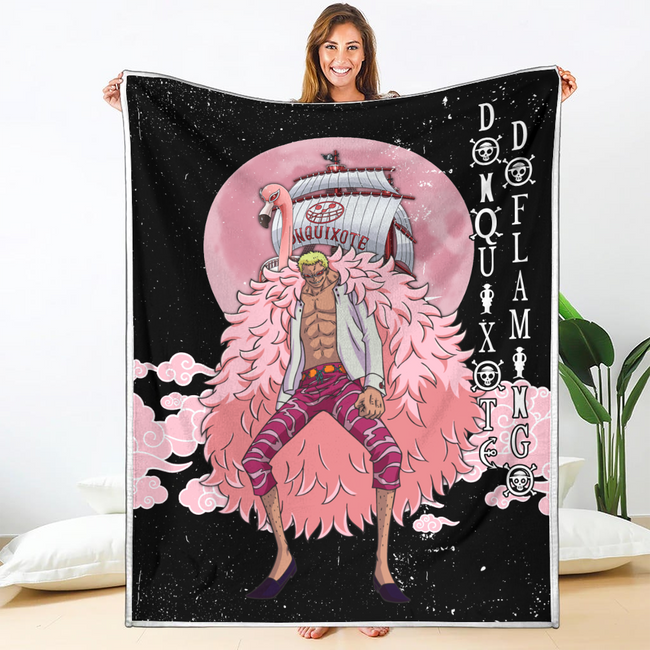 Donquixote Doflamingo Blanket Moon Style Custom One Piece Anime Bedding 1 - PerfectIvy