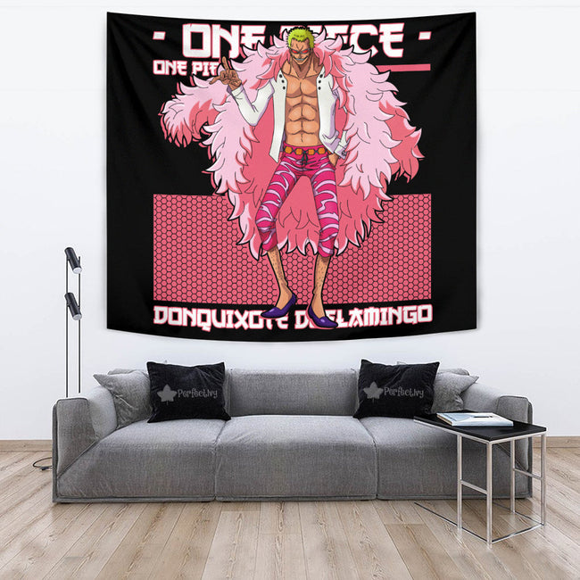 Donquixote Doflamingo Tapestry Custom One Piece Anime Room Decor 2 - PerfectIvy